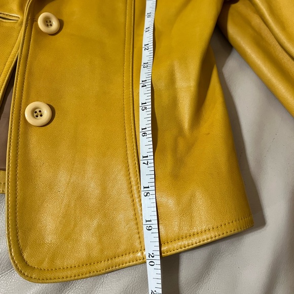 Parfait Leather Italy Yellow Leather Jacket Size Medium - Picture 16 of 16